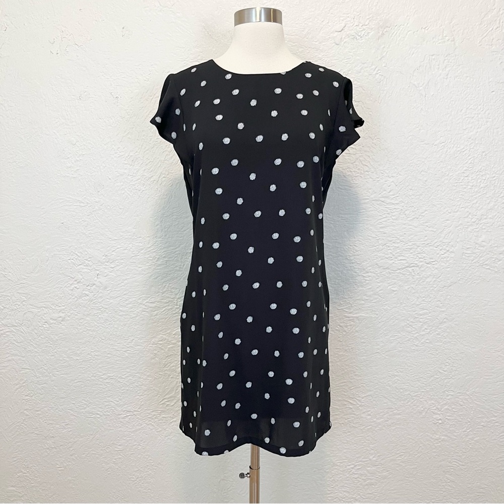 Nicole Miller Dress Black White Polka Dot 6